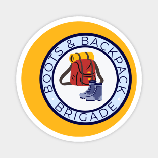 Boots and Backpack Brigade hiking club Magnet